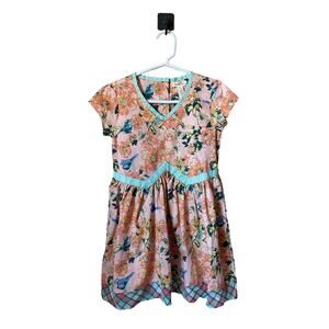 Matilda Jane Friends Forever Sienna bluebird floral print dress girls sz 6